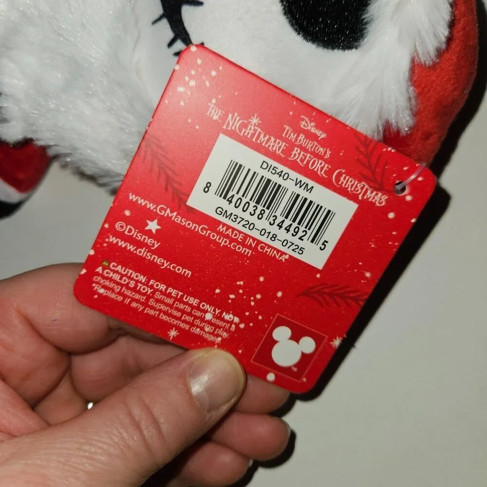 NEW Jack Skellington Sally Plush Dog Toys Squeakers Nightmare Before Christmas